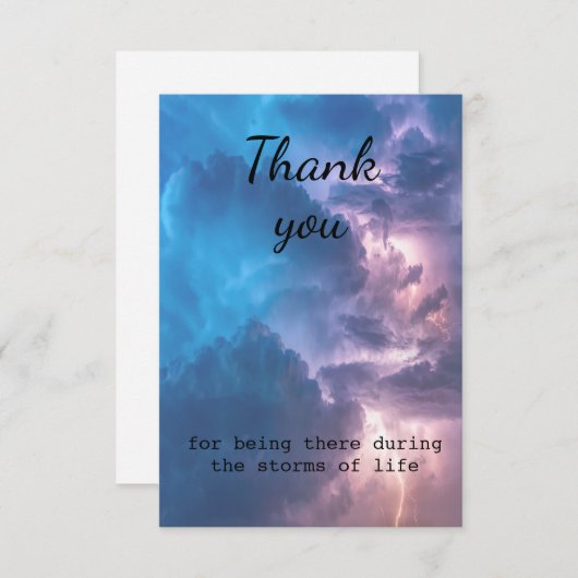 人生の嵐に見舞われてありがとう サンキューカード (正面/裏面)