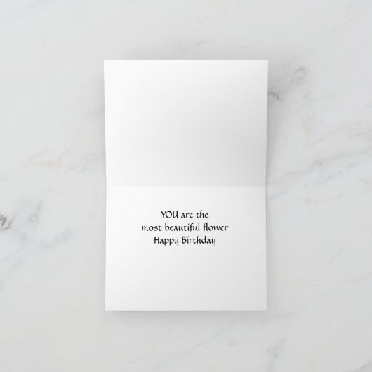人生の庭で – あなたはの最高の花 カード (内部)