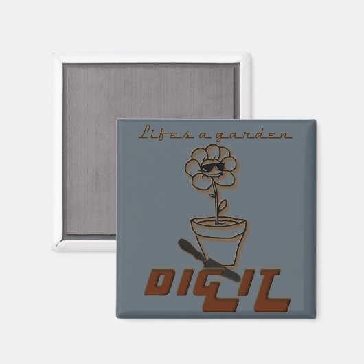 人生の庭を掘る マグネット (正面/裏面)