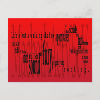 『人生の影にすぎない歩く』マクベス・シェイクスピア ポストカード