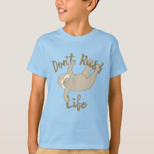 人生の怠け者を突進させない Tシャツ