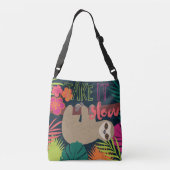 人生の怠惰は遅いそれを取ります クロスボディバッグ (裏面)