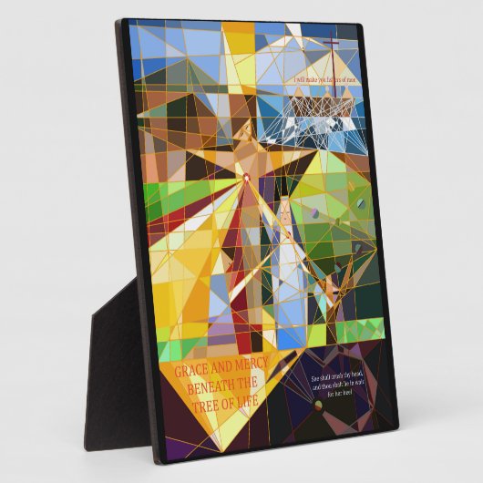 人生の恵みと慈悲の木キリスト教の芸術 フォトプラーク (側面)