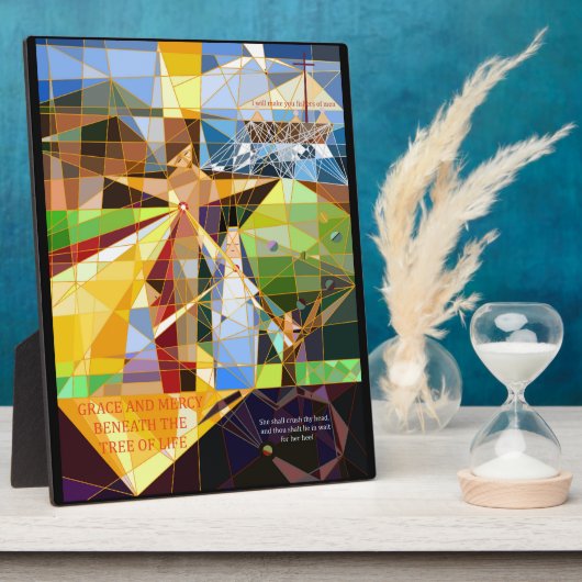 人生の恵みと慈悲の木キリスト教の芸術 フォトプラーク (側面)