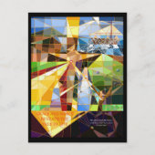 人生の恵みと慈悲の木キリスト教の芸術 ポストカード (正面)