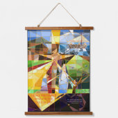 人生の恵みと慈悲の木キリスト教の芸術 吊り下げ型タペストリー (正面)