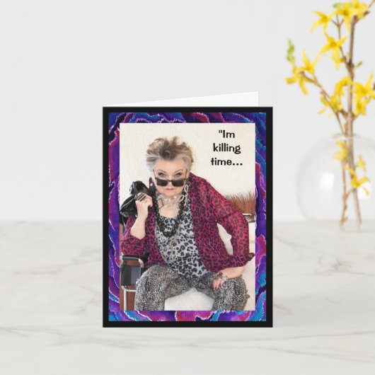 人生の意味と幸福のカードを待つ カード (黄色い花)