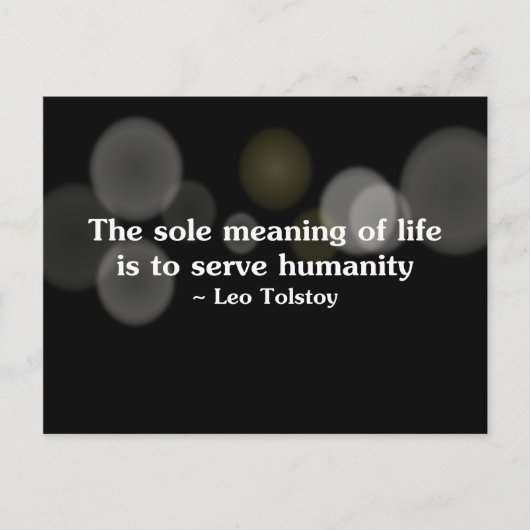 人生の意味は人道に尽くすこと(2) ポストカード (正面)