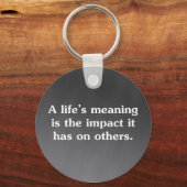 人生の意味は救済他人だ キーホルダー (正面)