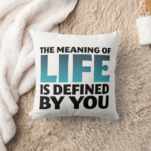 人生の意味タイポグラフィ芸術枕 クッション (ブランケット)