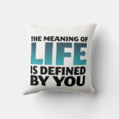 人生の意味タイポグラフィ芸術枕 クッション (裏面)