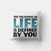人生の意味タイポグラフィ芸術枕 クッション (正面)