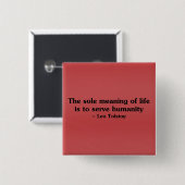 人生の意義は人道に尽くすことである 缶バッジ (正面&裏面)