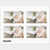 人生の愛のバラ_ 長方形シール (シート)