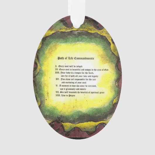 人生の戒めの道 オーナメント (正面)