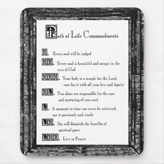 人生の戒めの道 マウスパッド (正面)