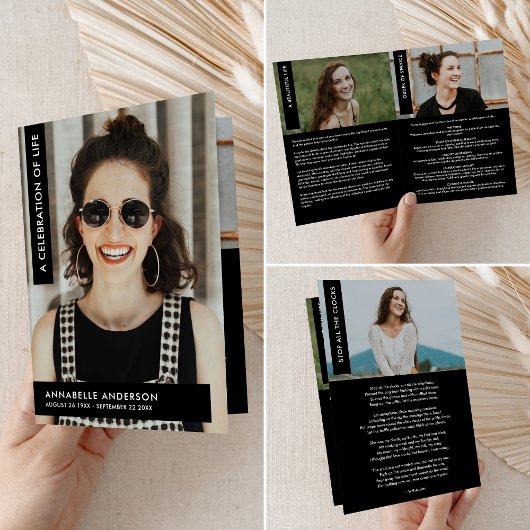 人生の折り畳みエレガント式モダンのお祝い プログラム