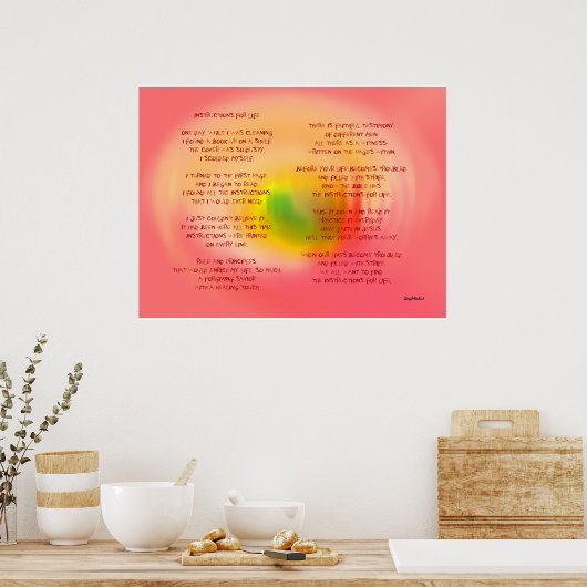 人生の指示 ポスター (キッチン)