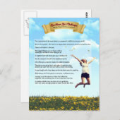 人生の挑戦、希望、勇気を超越 ポストカード (正面/裏面)