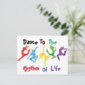 人生の挨拶のリズムに合わせて踊る ポストカード (スタンド正面)