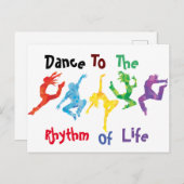 人生の挨拶のリズムに合わせて踊る ポストカード (正面/裏面)