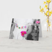 人生の挨拶状の色 カード (黄色い花)