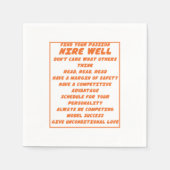 人生の教訓を励感動的ます スタンダードカクテルナプキン (正面)