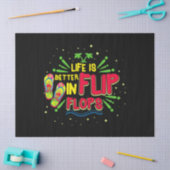 人生の方がビーチサンダルで夏休み 薄葉紙 (クラフト)