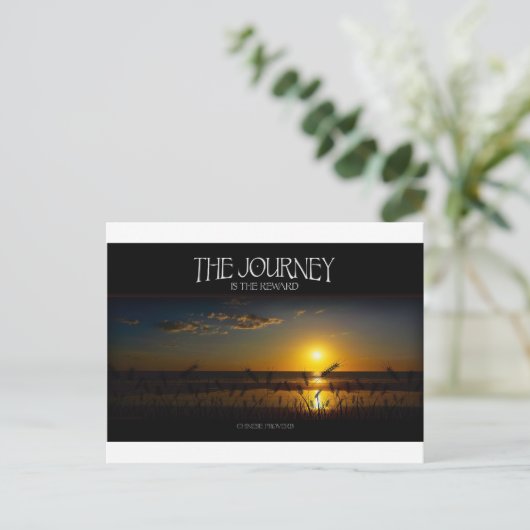 人生の旅についての感銘を受ける名言 ポストカード (スタンド正面)