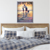 人生の旅の場所 – 魚釣りパパへ キャンバスプリント (インサイチュ (寝室))