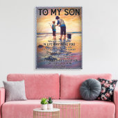 人生の旅の場所 – 魚釣りパパへ キャンバスプリント (インサイチュ (リビング))