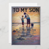 人生の旅の場所 – 魚釣りパパへ シーズンカード (正面/裏面)