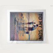 人生の旅の場所 – 魚釣りパパへ タペストリー (正面(横))