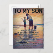 人生の旅の場所 – 魚釣りパパへ ポストカード (正面/裏面)