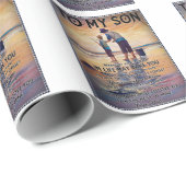 人生の旅の場所 – 魚釣りパパへ ラッピングペーパー (ロールコーナー)