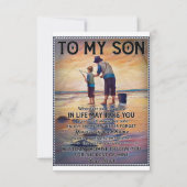 人生の旅の場所 – 魚釣りパパへ 出欠カード (正面)