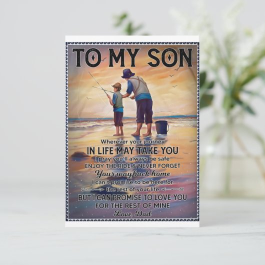 人生の旅の場所 – 魚釣りパパへ 出欠カード (スタンド正面)