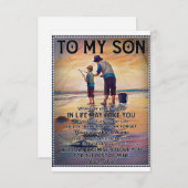 人生の旅の場所 – 魚釣りパパへ 出欠カード (正面/裏面)