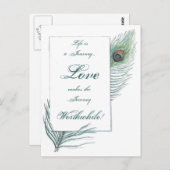 人生の旅の愛の価値のある感動的孔雀 ポストカード (正面/裏面)