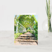 人生の旅は一歩から始まる卒業 カード (正面)