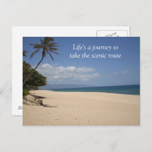 人生の旅は風光明媚なルートを取る ポストカード (正面/裏面)