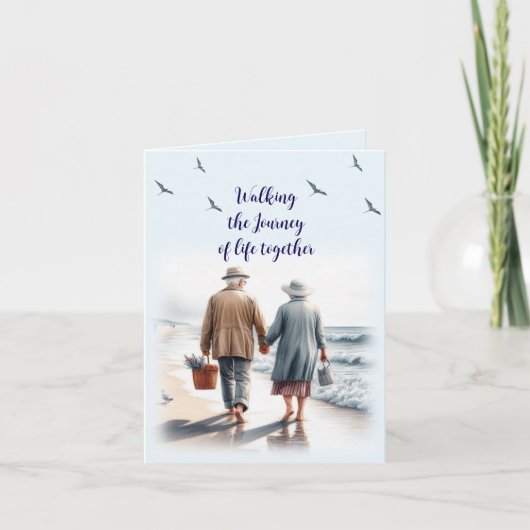 人生の旅を歩む - シニア カード (正面)