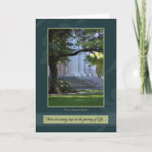 人生の旅息子の卒業祝い カード (正面)