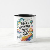 人生の旅楽しむ路感動的 マグカップ (中央)