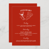 人生の旅程の赤独身のい最後の部分 サンキューカード (正面/裏面)