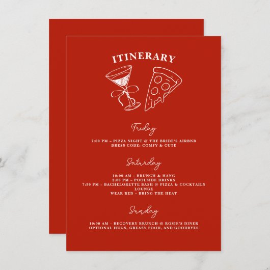 人生の旅程の赤独身のい最後の部分 サンキューカード (正面/裏面)