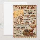 人生の旅路のどこにいても - 鹿の親子 シーズンカード (正面/裏面)