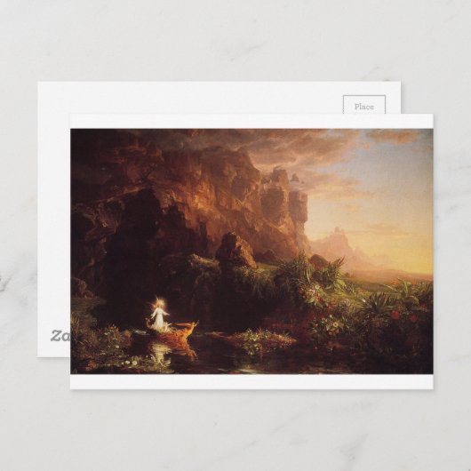 人生の旅:トーマス・コールによる幼少期 ポストカード (正面/裏面)