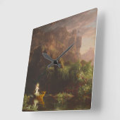 『人生の旅』幼少時、1842年（1842年）(油オンキャンバス) スクエア壁時計 (傾斜)