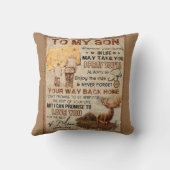 人生の旅 – 鹿のパパから息子 クッション (裏面)